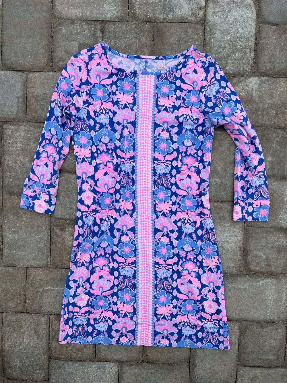 Lilly Pulitzer Pink & Blue Floral Mini Dress